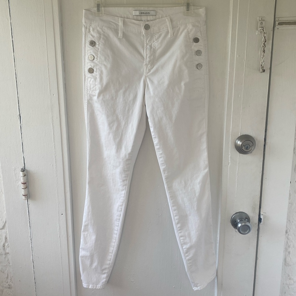 J Brand Women’s Zion White Skinny Jeans